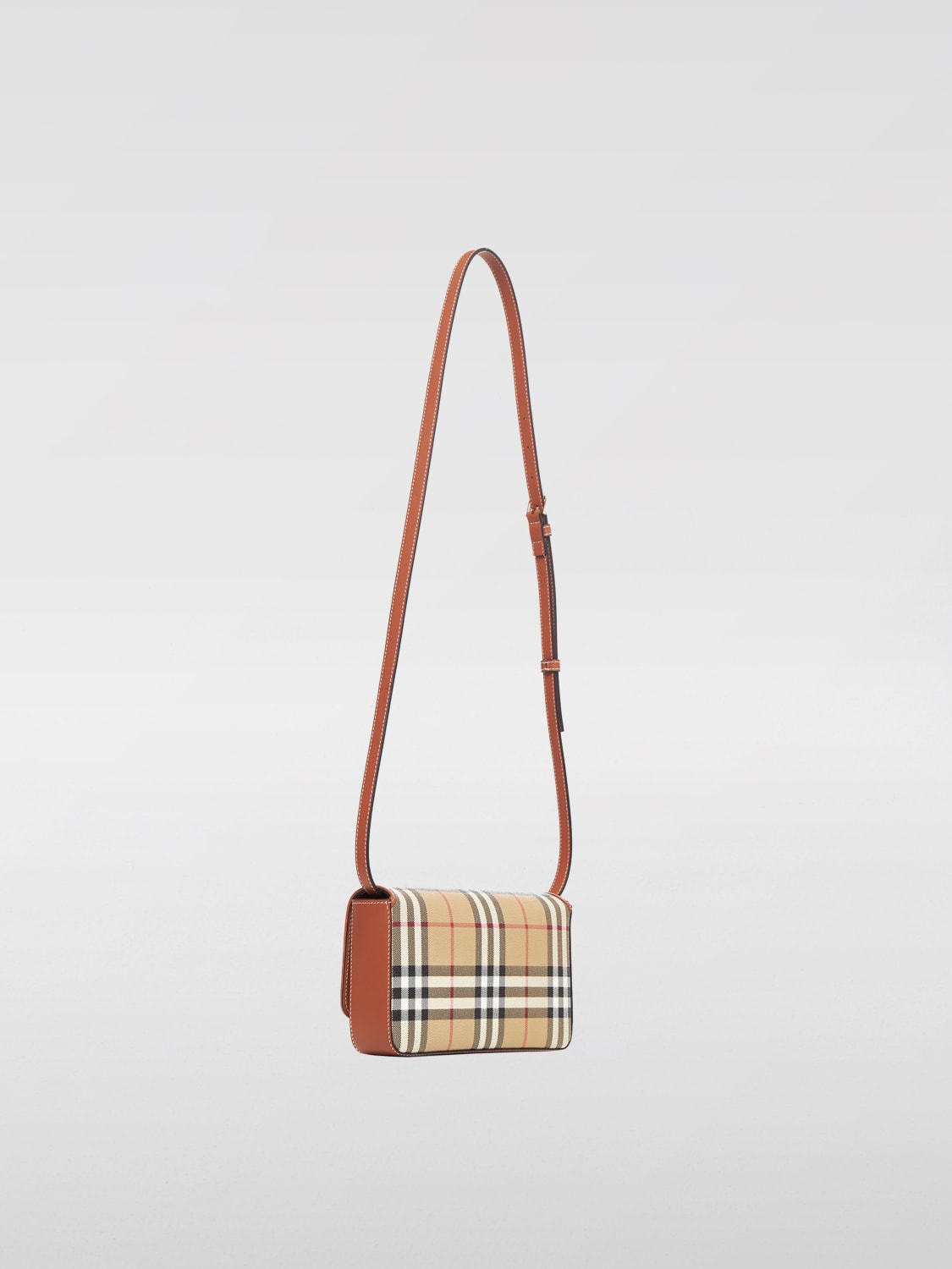 Giglio Borsa Hampshire Vintage Check Burberry In Cotone Spalmato E Pelle