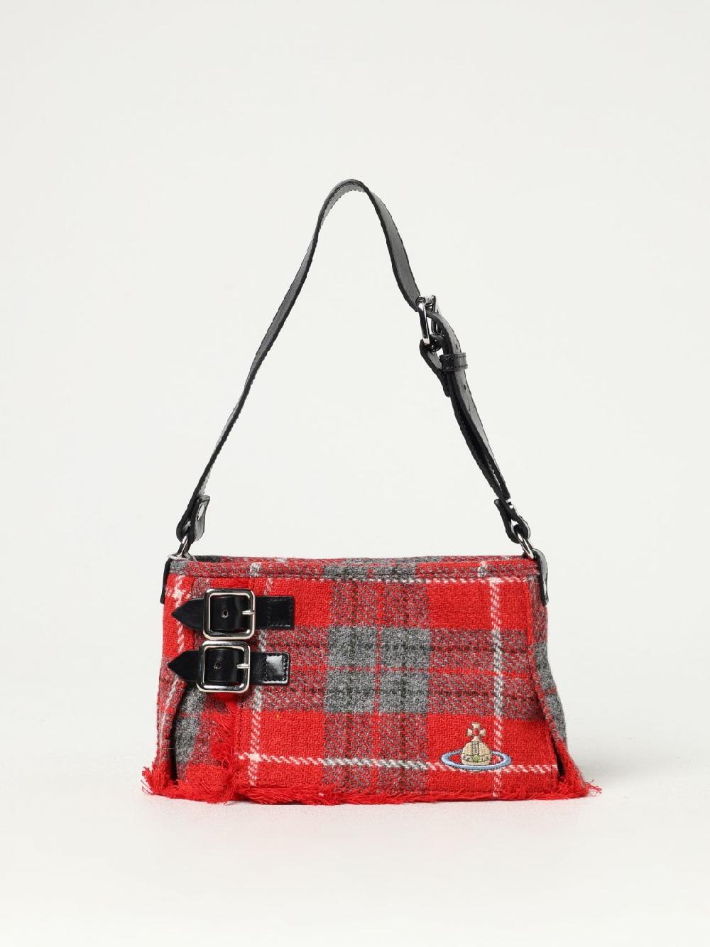 Giglio Borsa Heather Kilt Bag Vivienne Westwood in lana ricamata