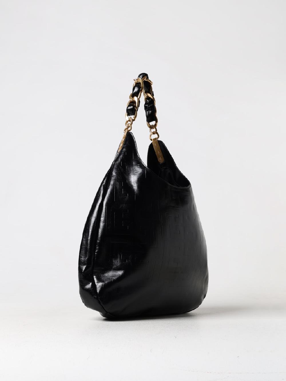 Giglio Borsa Hobo 1945 Balmain In Pelle Con Monogram Goffrato