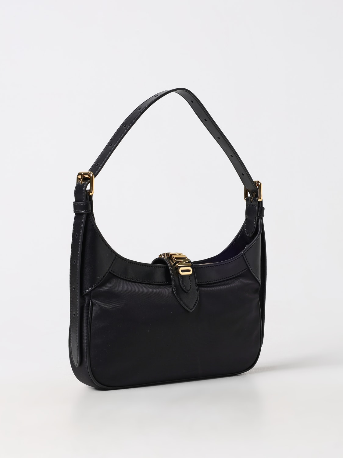 Giglio Borsa Hobo Moschino Couture In Nylon E Pelle Sintetica