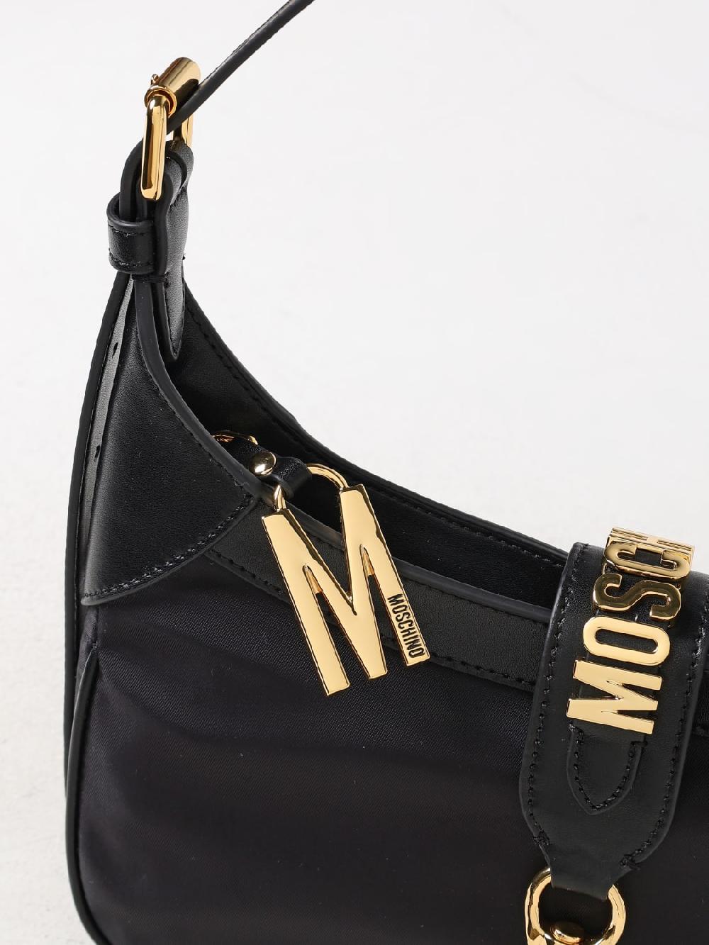 Giglio Borsa Hobo Moschino Couture In Nylon E Pelle Sintetica