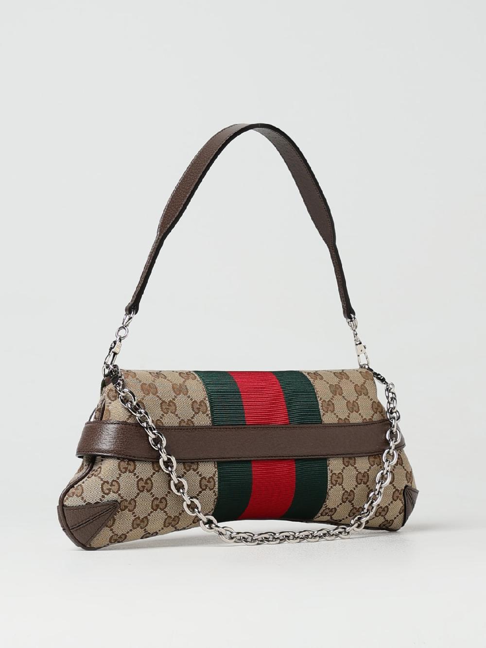 Giglio Borsa Horsebit Chain Gucci In Tessuto GG Supreme