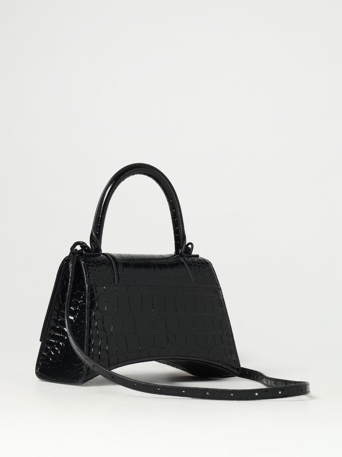 Giglio Borsa Houglass S Balenciaga In Pelle Spazzolata Stampa Cocco