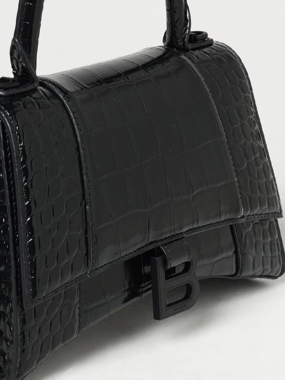 Giglio Borsa Houglass S Balenciaga In Pelle Spazzolata Stampa Cocco