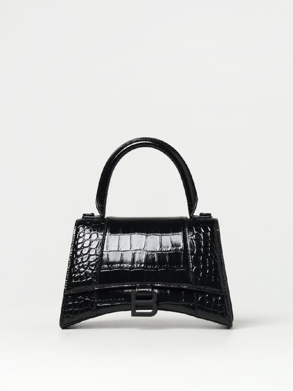 Giglio Borsa Houglass S Balenciaga in pelle spazzolata stampa cocco