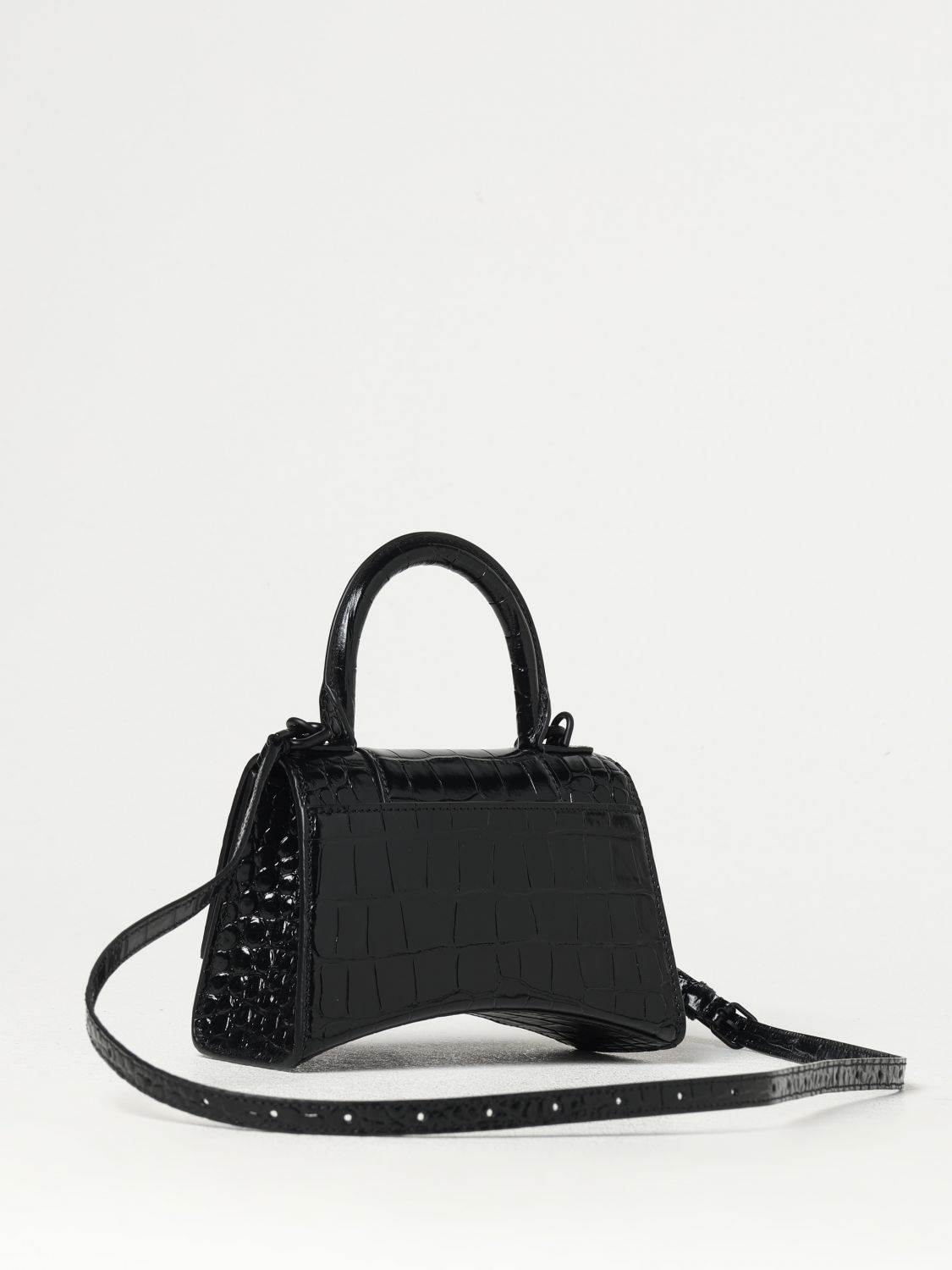 Giglio Borsa Hourglass XS Balenciaga In Pelle Spazzolata Stampa Cocco