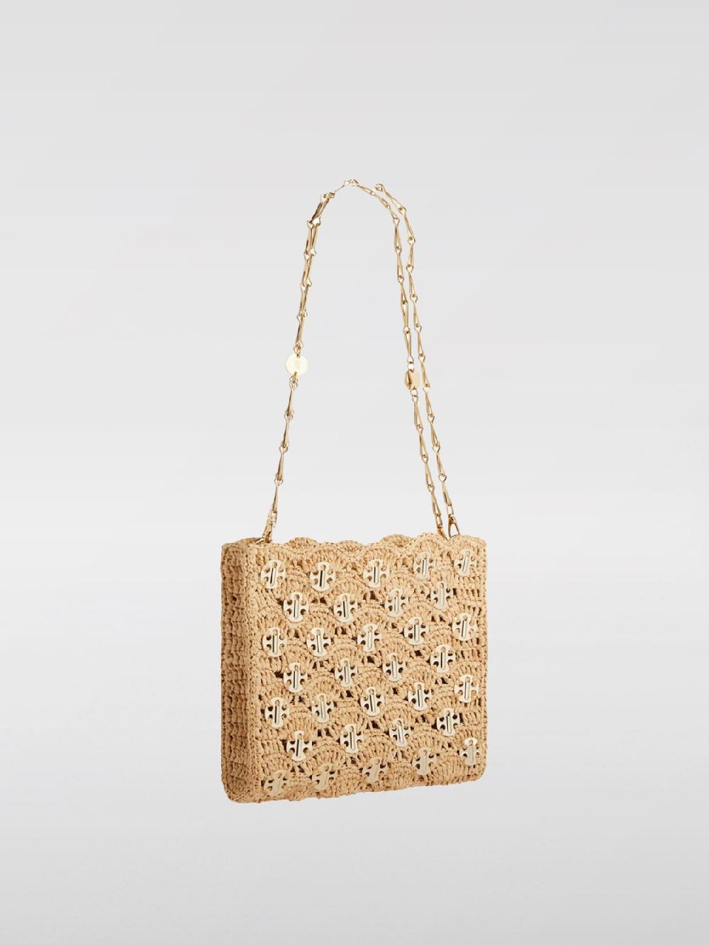 Giglio Borsa Iconic 1969 Rabanne In Rafia Intrecciata