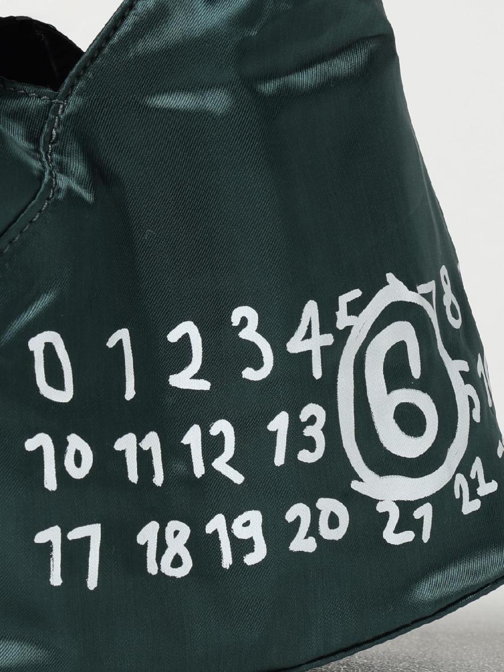 Giglio Borsa Japanese MM6 Maison Margiela In Viscosa E Pelle Con Stampa Logo