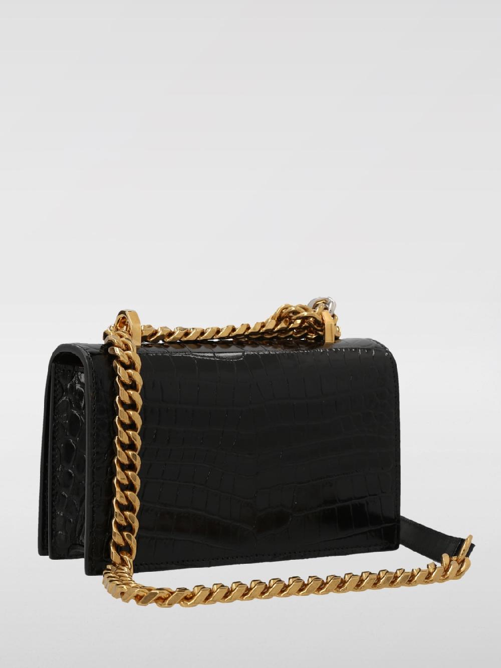 Giglio Borsa Jewelled Satchel Alexander McQueen In Pelle Stampa Cocco