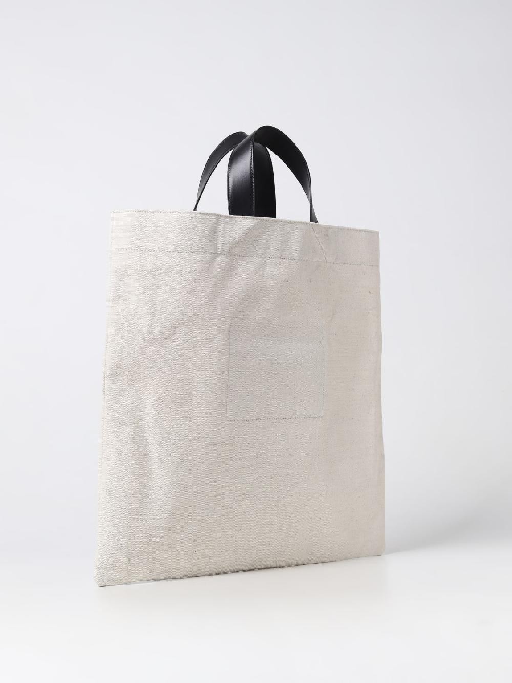 Giglio Borsa Jil Sander In Canvas Con Logo Stampato