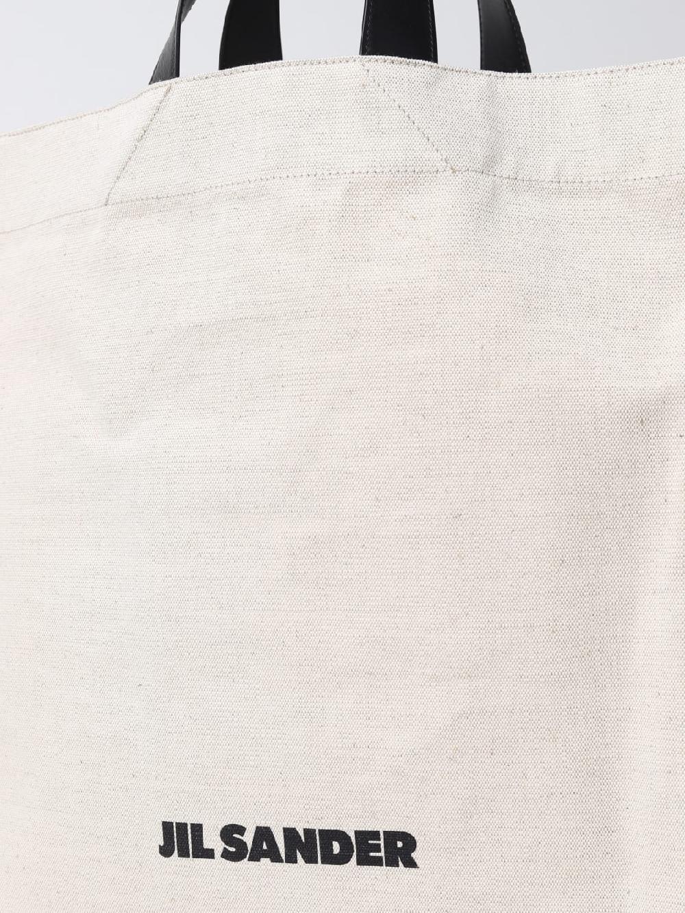 Giglio Borsa Jil Sander In Canvas Con Logo Stampato