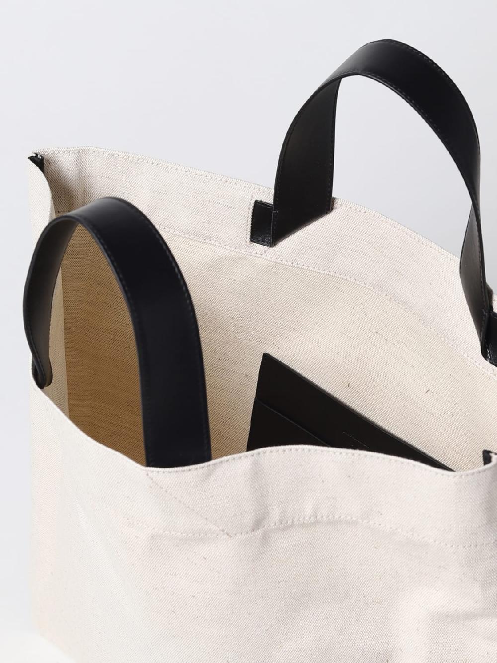 Giglio Borsa Jil Sander In Canvas Con Logo Stampato