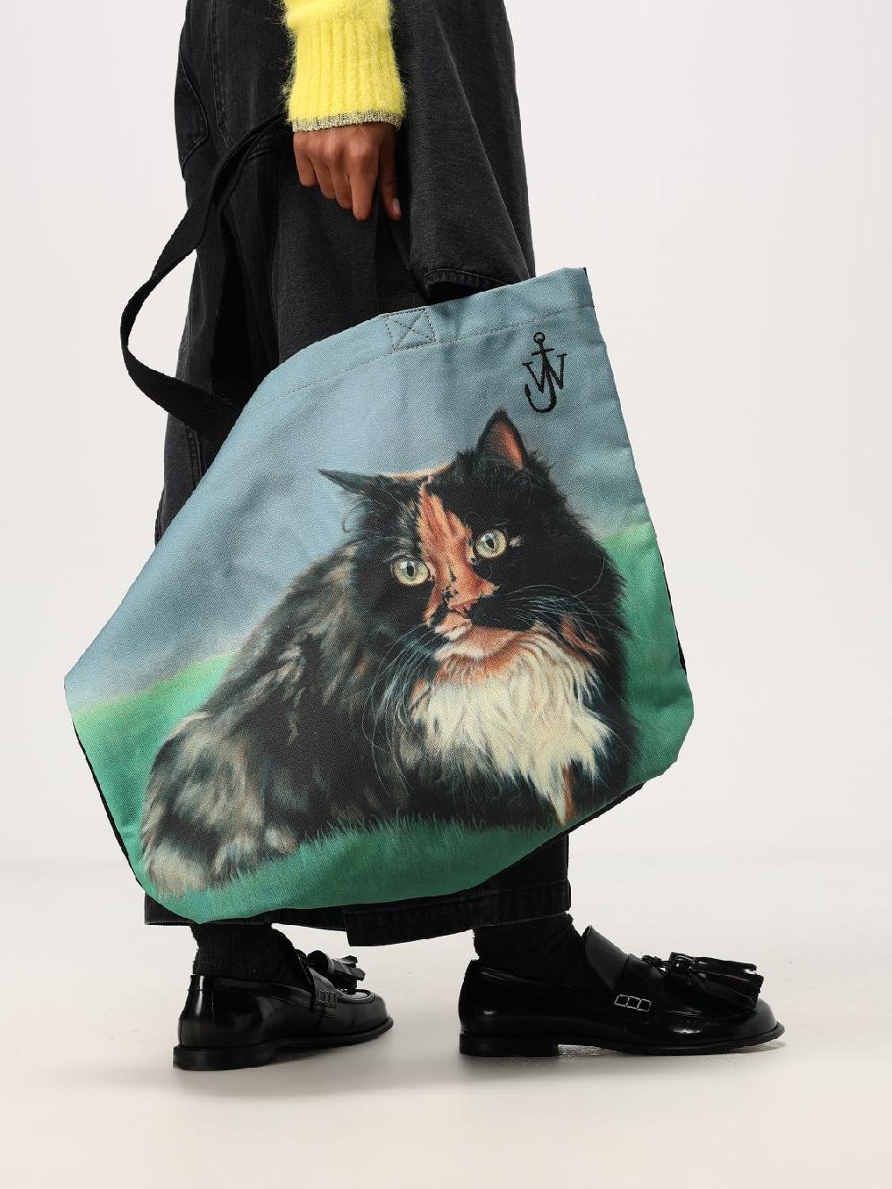 Giglio Borsa JW Anderson In Canvas Di Cotone Con Stampa