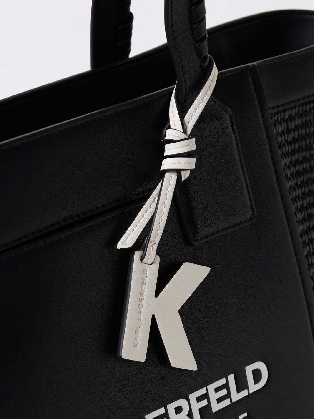 Giglio Borsa Karl Lagerfeld In Rafia E Pelle Sintetica