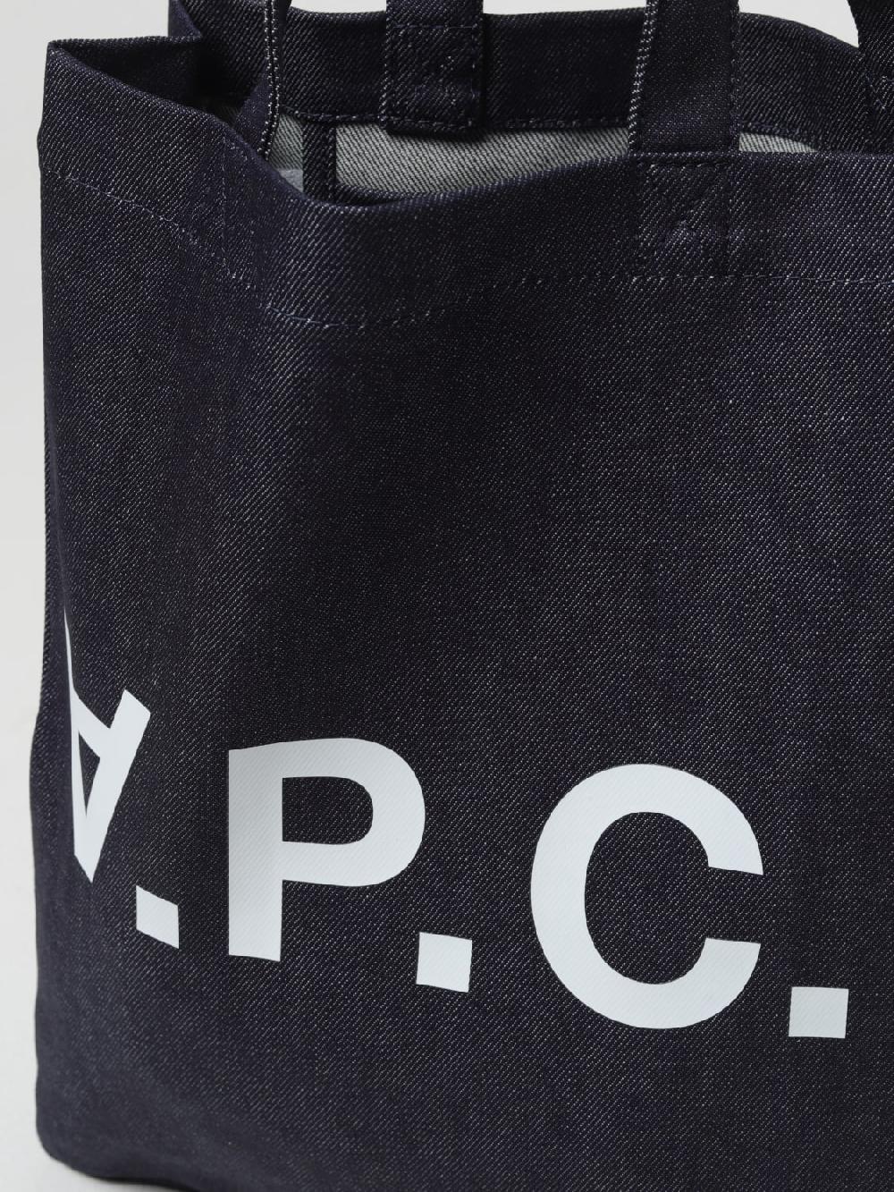 Giglio Borsa Laure A.P.C. In Denim Con Logo Stampato