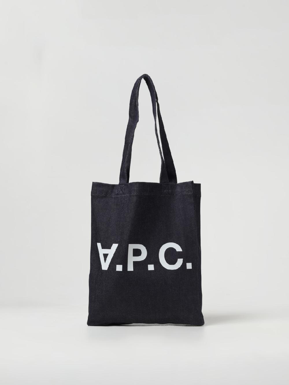 Giglio Borsa Laure A.P.C. in denim con logo stampato