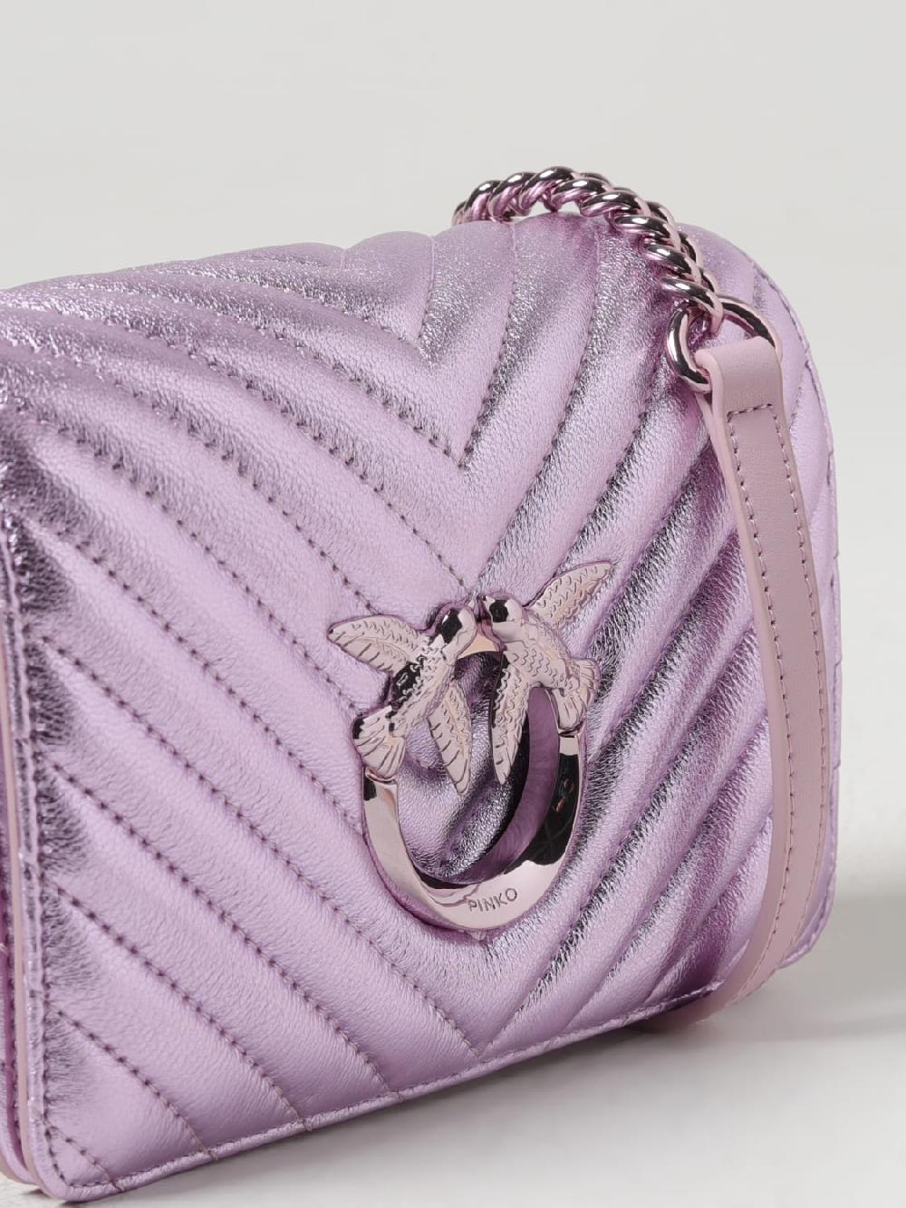 Giglio Borsa Love Click Pinko In Nappa Matelassé Laminata