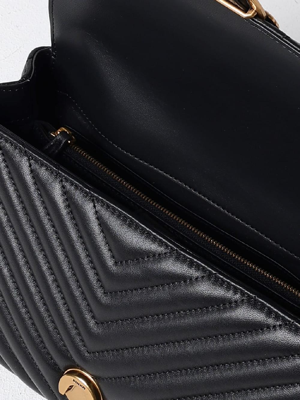 Giglio Borsa Love Lafy Puff Pinko In Nappa Trapuntata Chevron