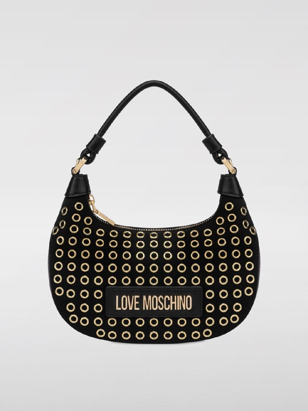 Giglio Borsa Love Moschino in pelle sintetica con occhielli metallici