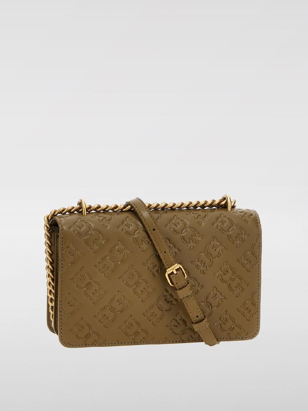 Giglio Borsa Love One Pinko In Pelle Con Logo All Over