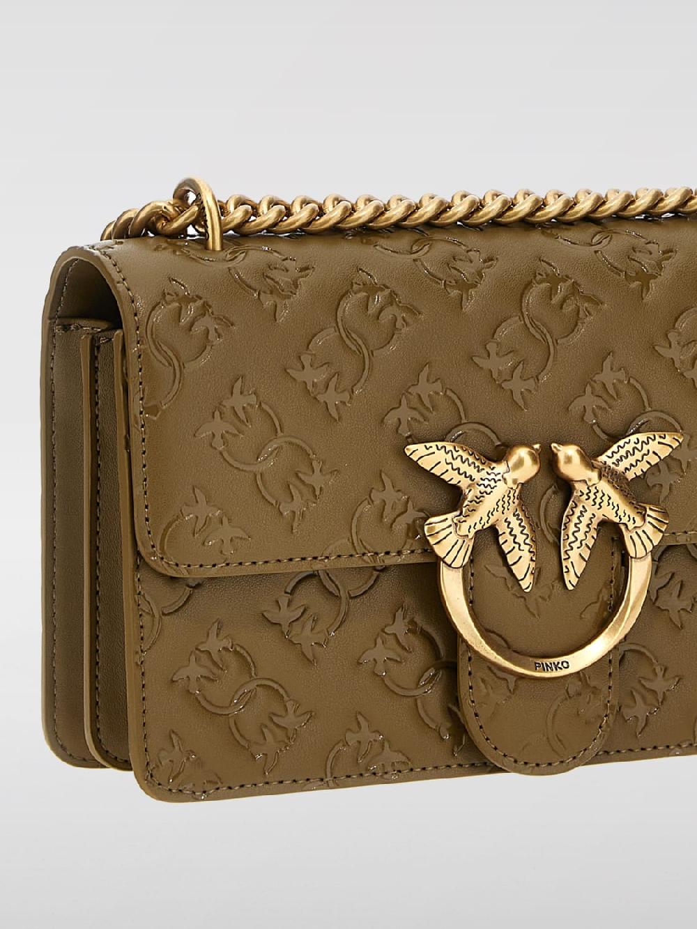 Giglio Borsa Love One Pinko In Pelle Con Logo All Over