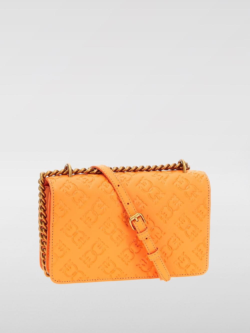 Giglio Borsa Love One Pinko In Pelle Con Logo All Over