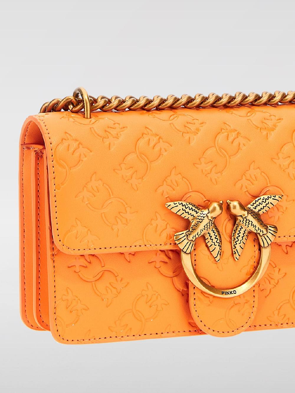 Giglio Borsa Love One Pinko In Pelle Con Logo All Over
