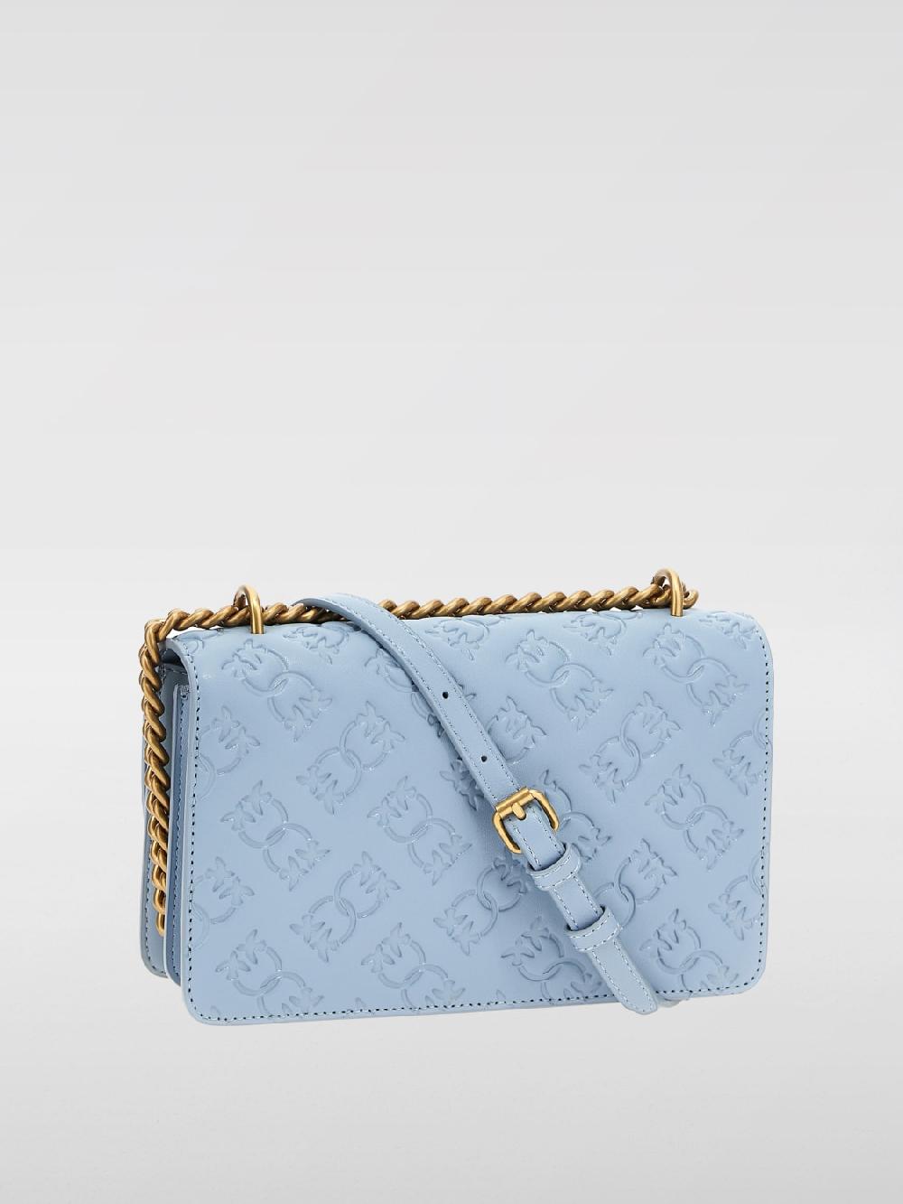 Giglio Borsa Love One Pinko In Pelle Con Logo All Over
