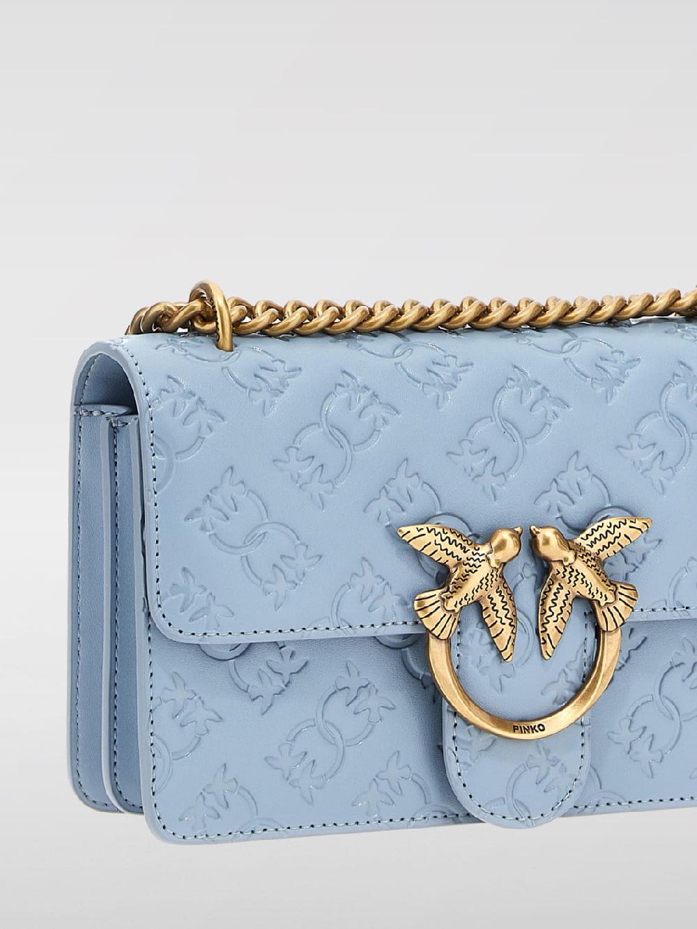 Giglio Borsa Love One Pinko In Pelle Con Logo All Over