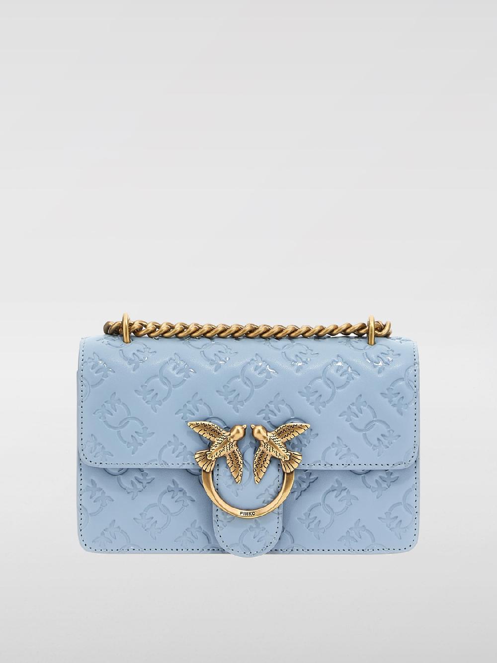 Giglio Borsa Love One Pinko in pelle con logo all over