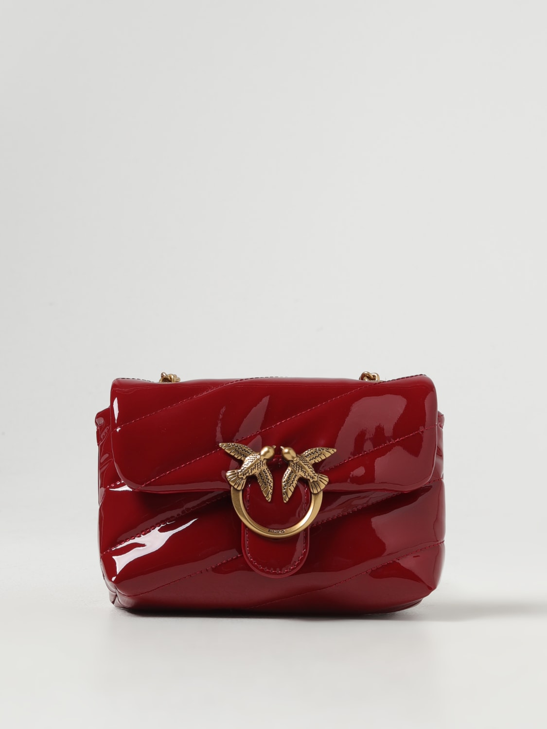Giglio Borsa Love Puff Baby Pinko in vernice trapuntata