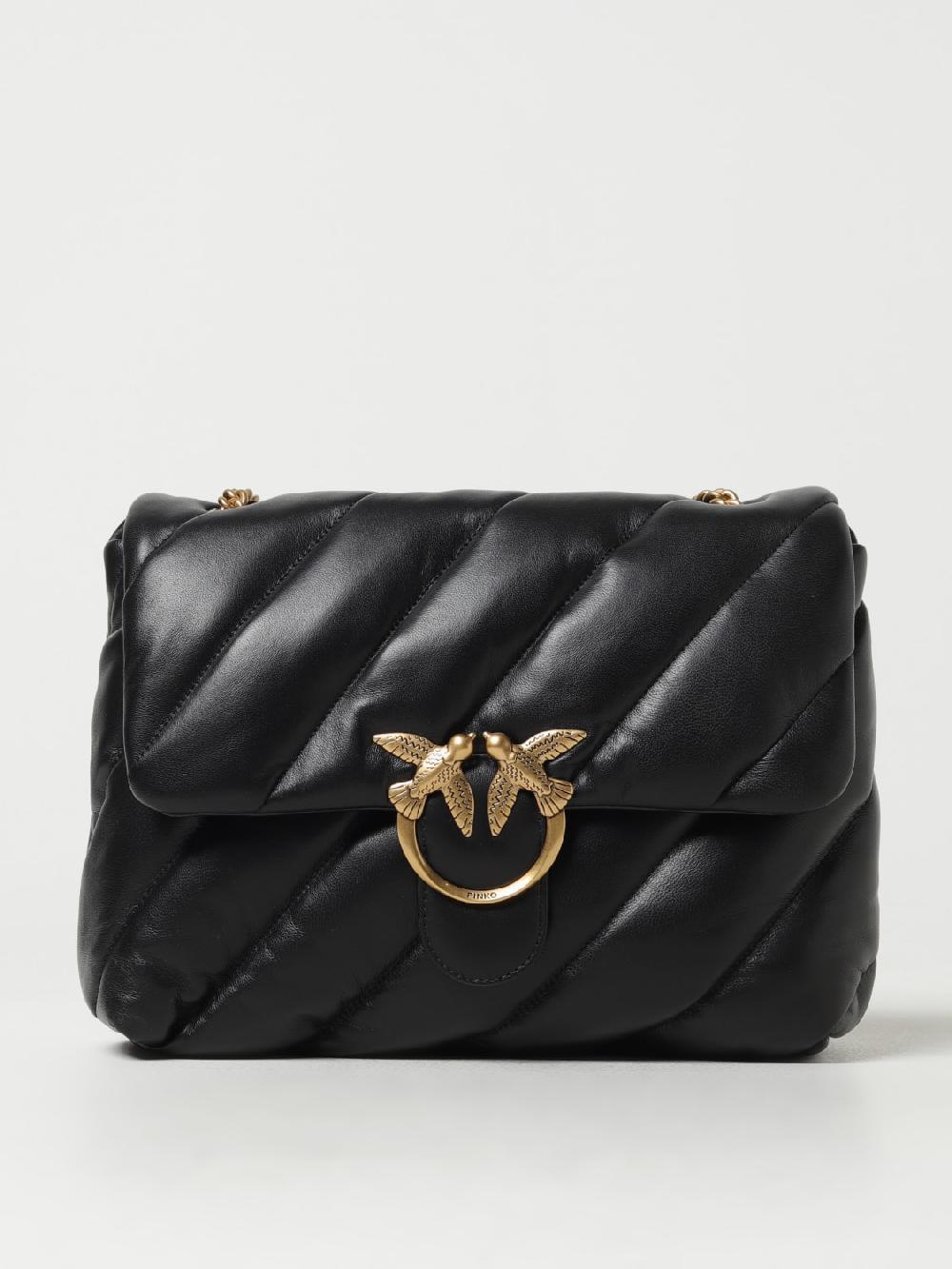 Giglio Borsa Love Puff Pinko in nappa matelassé con logo
