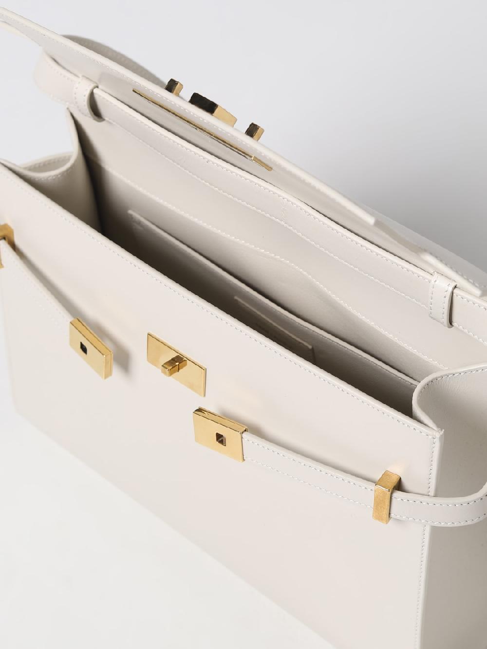 Giglio Borsa Manhattan Saint Laurent In Pelle Palmellata Con Logo