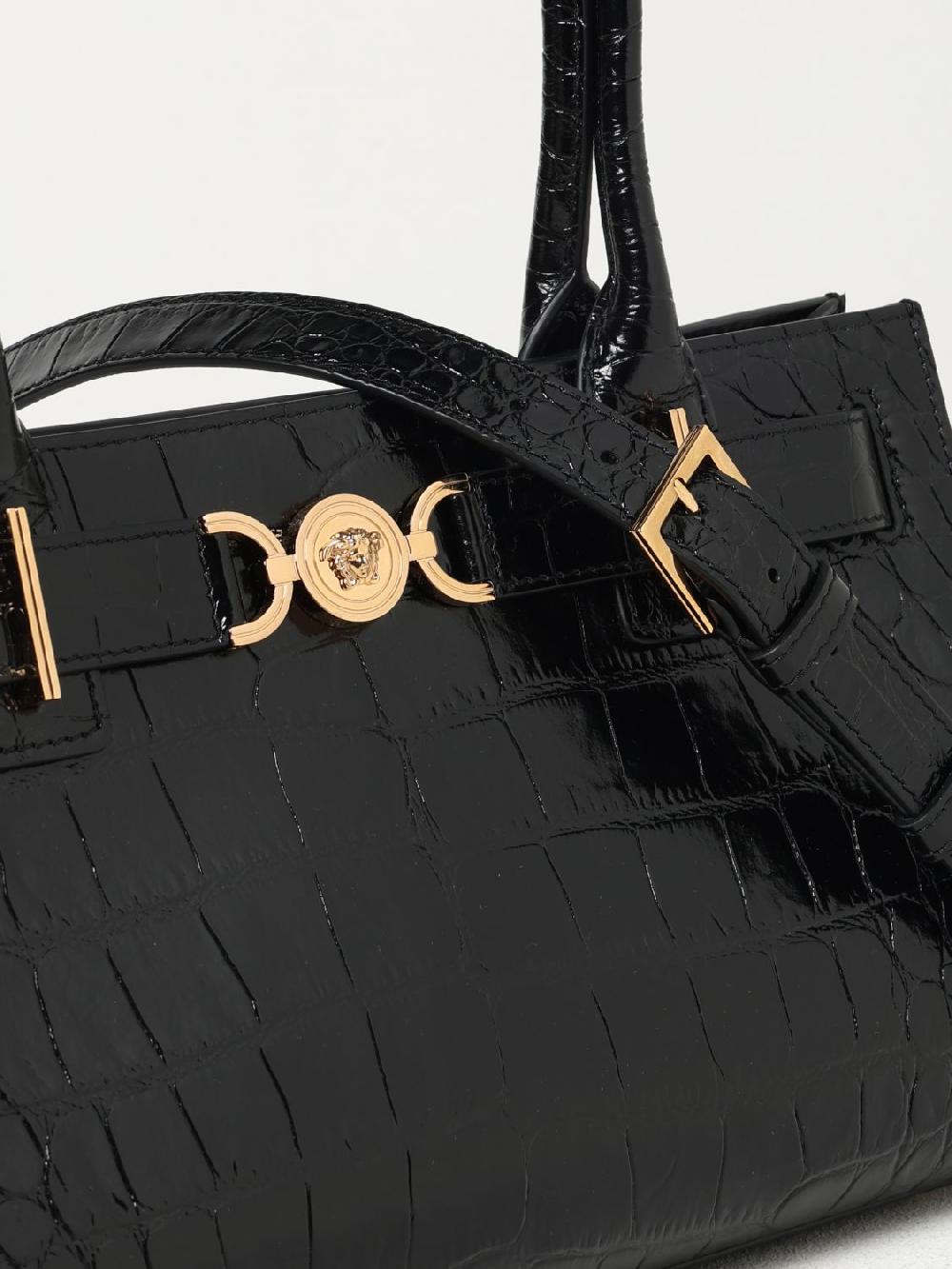 Giglio Borsa Medusa '95 Versace In Pelle Stampa Cocco