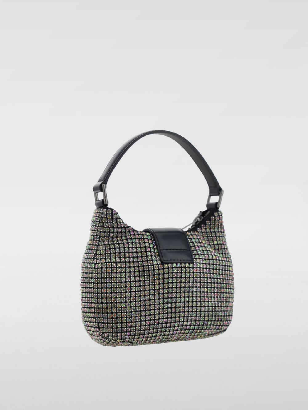 Giglio Borsa Micro Crescent Self-Portrait In Pelle Con Strass All Over