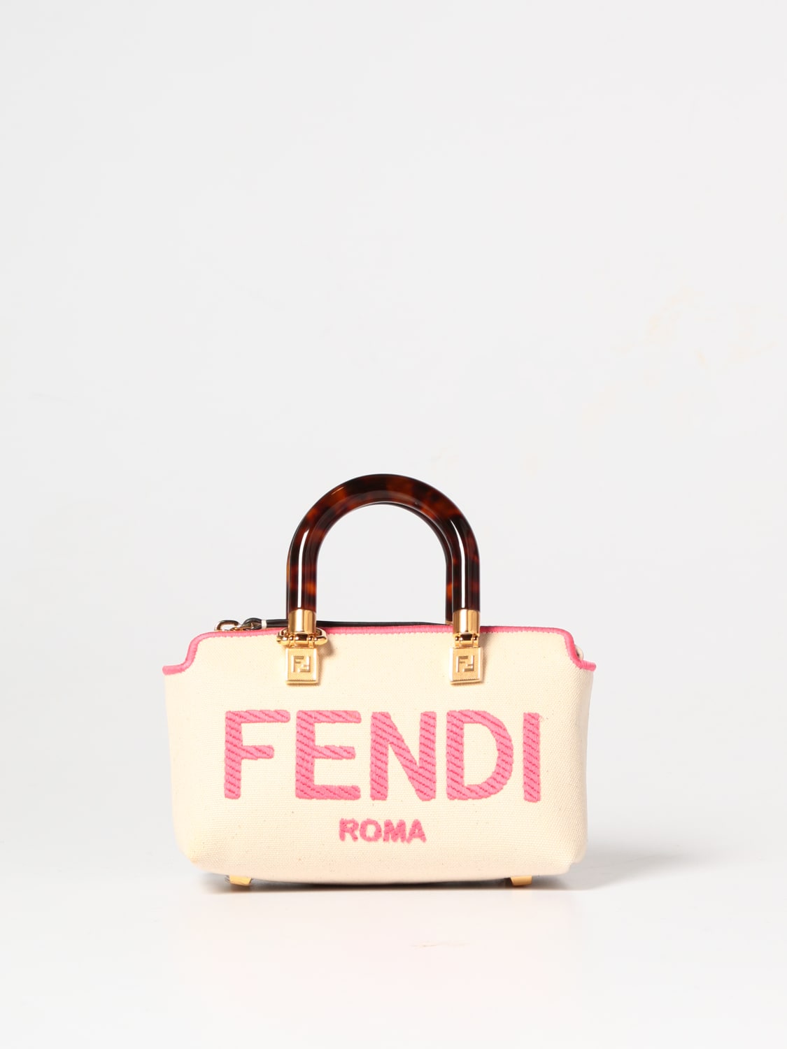 Giglio Borsa Mini by The Way Fendi in canvas con logo ricamato