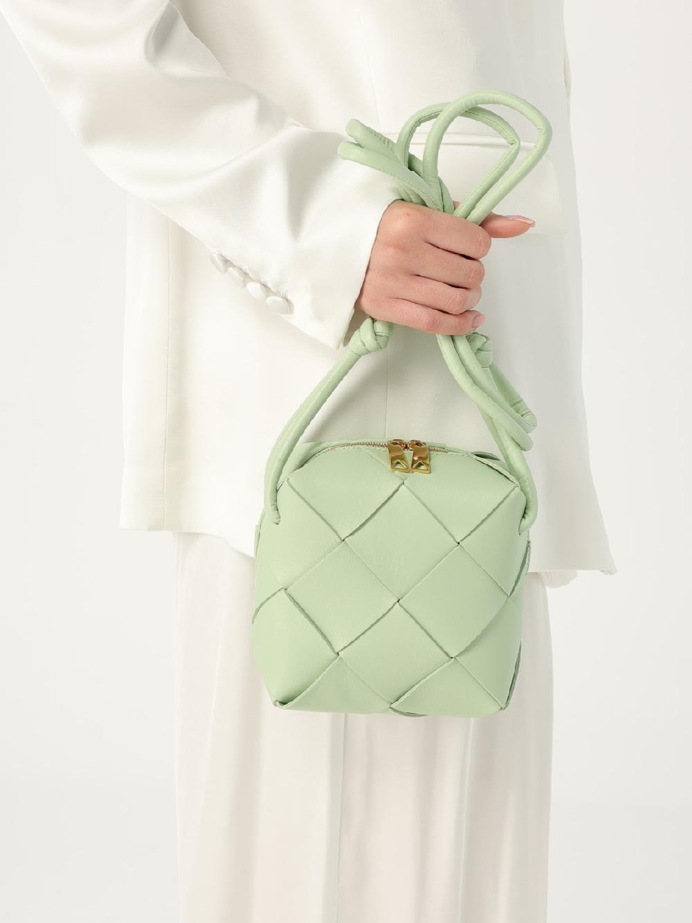 Giglio Borsa Mini Cassette Bottega Veneta In Nappa Intrecciata