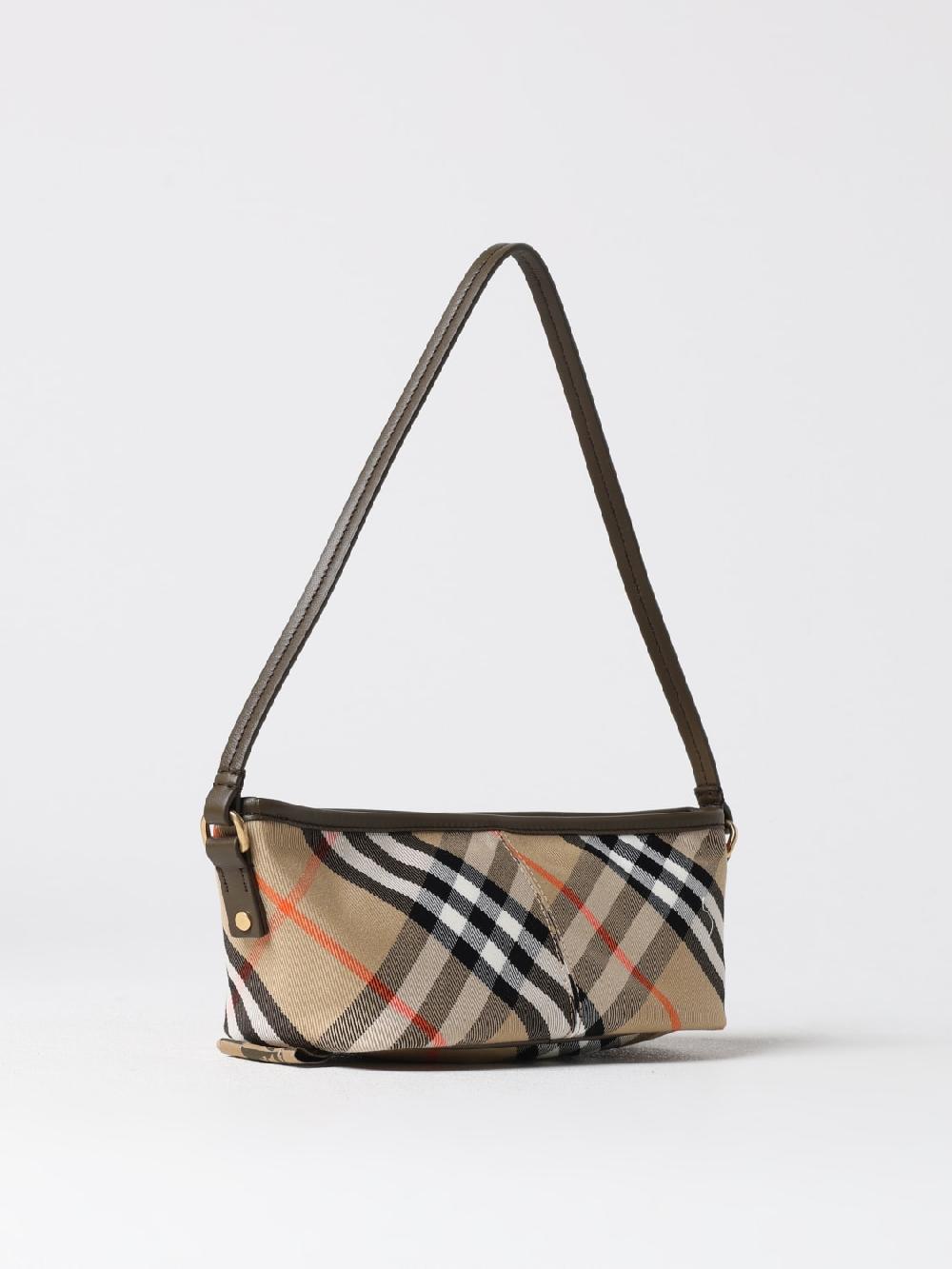 Giglio Borsa Mini Check Burberry In In Twill E Pelle