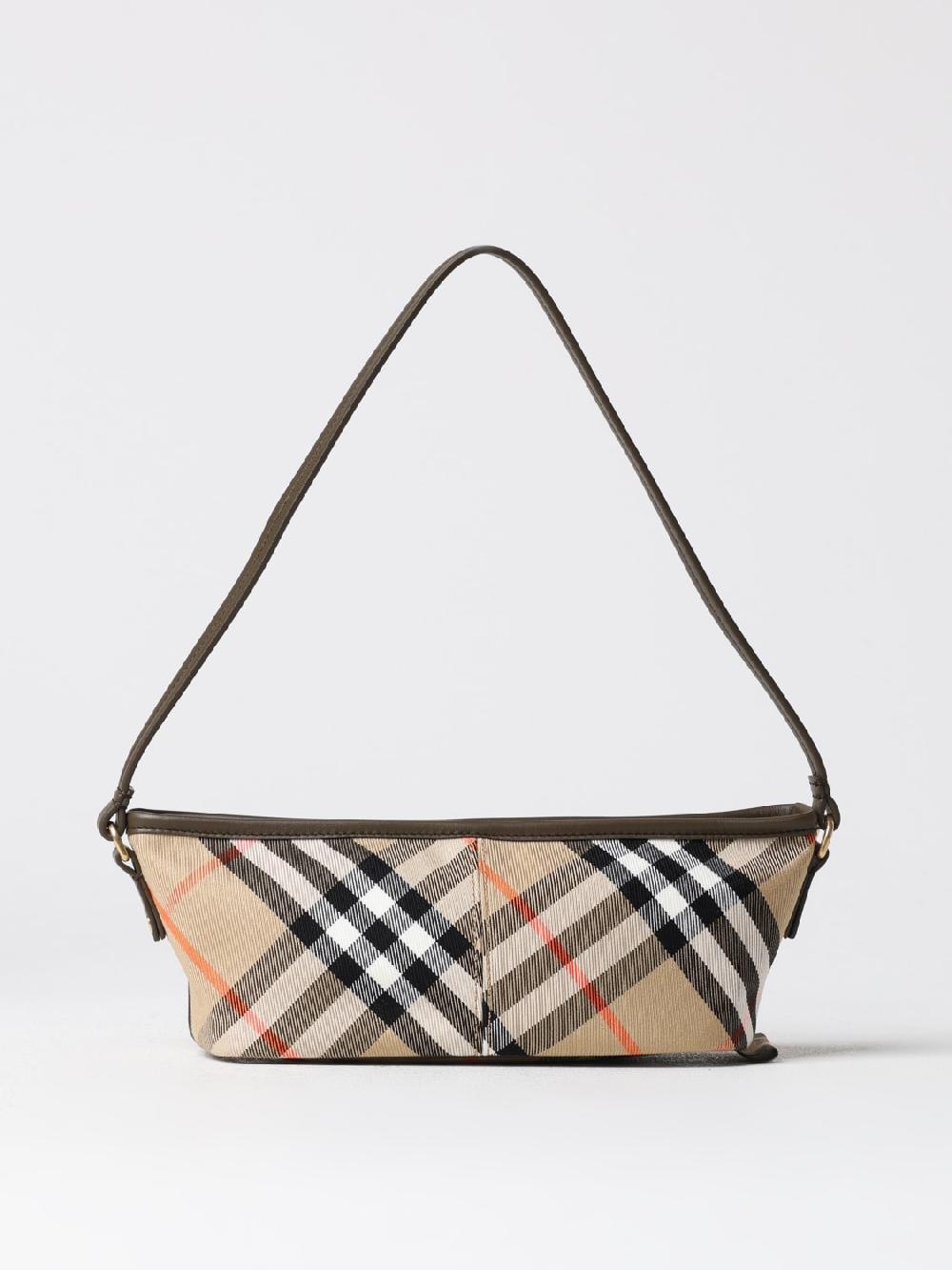 Giglio Borsa mini Check Burberry in in twill e pelle