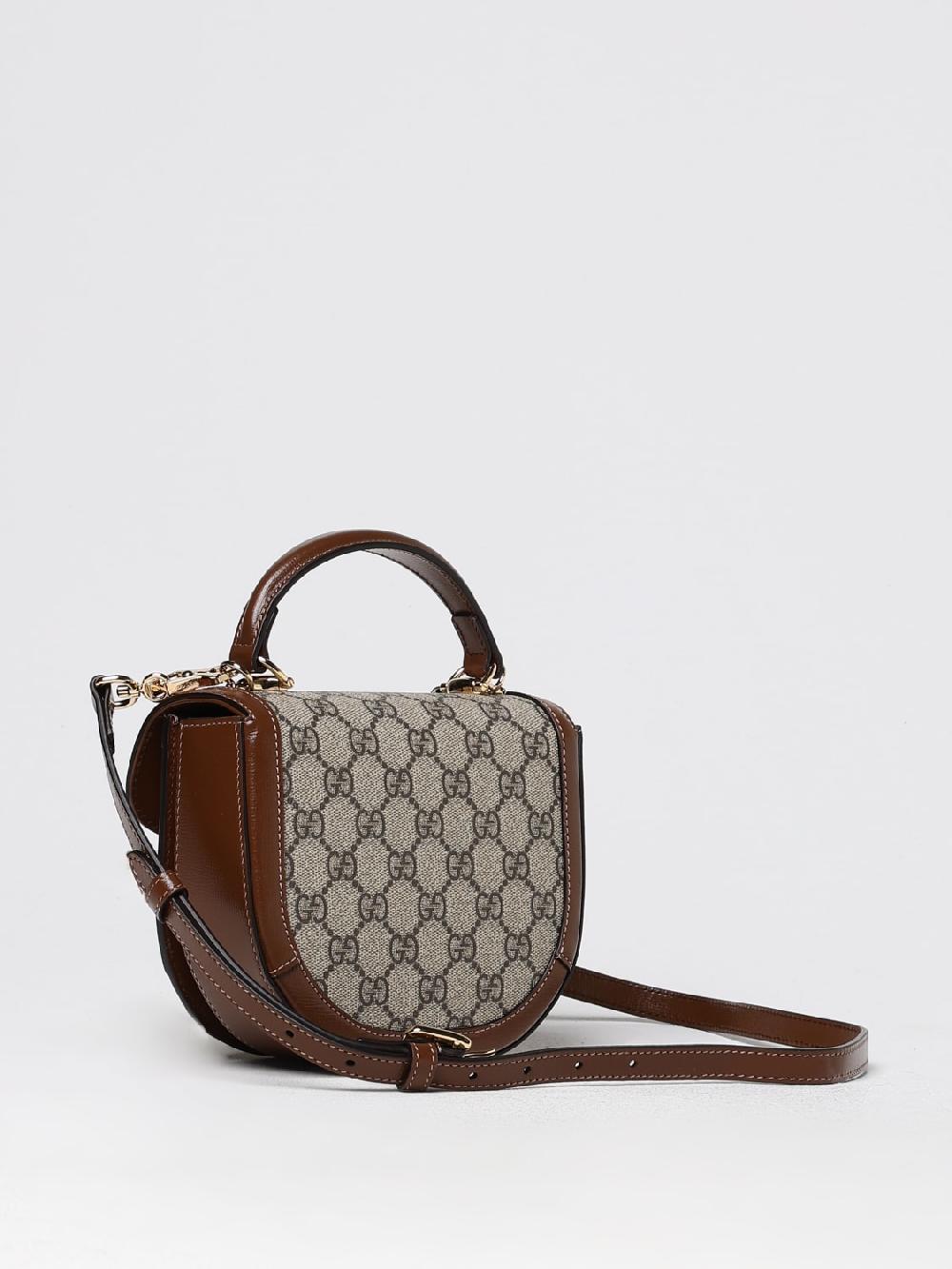Giglio Borsa Mini Horsebit 1955 Gucci In Tessuto GG Supreme E Pelle