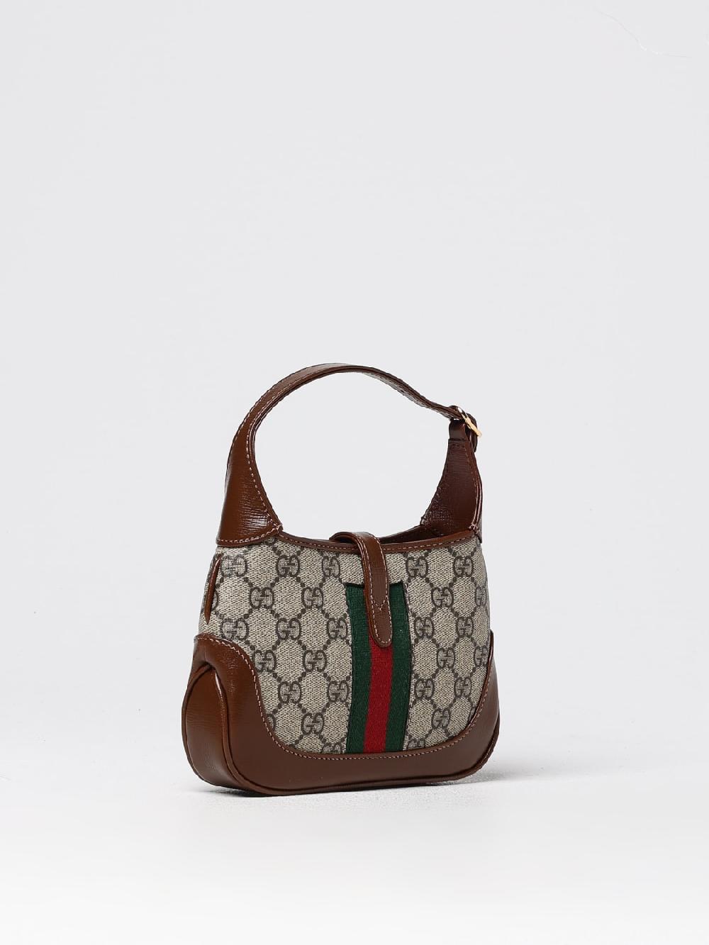 Giglio Borsa Mini Jackie 1961 Gucci In Tessuto GG Supreme E Pelle