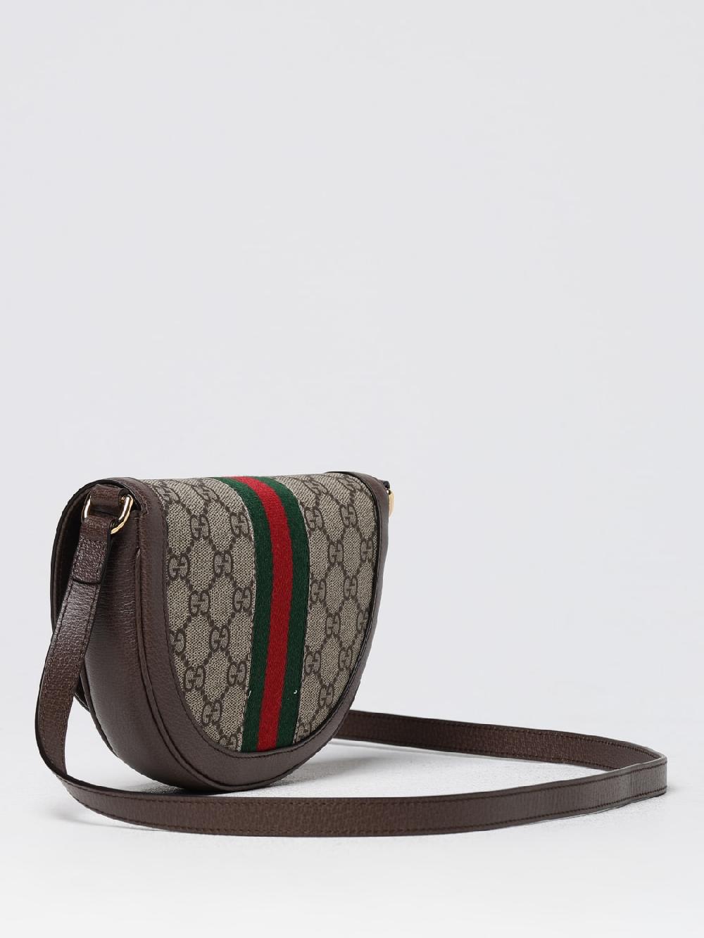 Giglio Borsa Mini Ophidia Gucci In Tessuto GG Supreme E Pelle A Grana