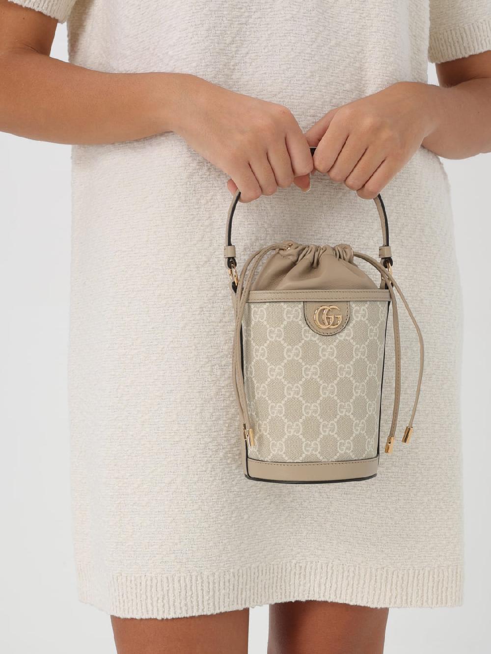 Giglio Borsa Mini Ophidia Gucci In Tessuto GG Supreme E Pelle