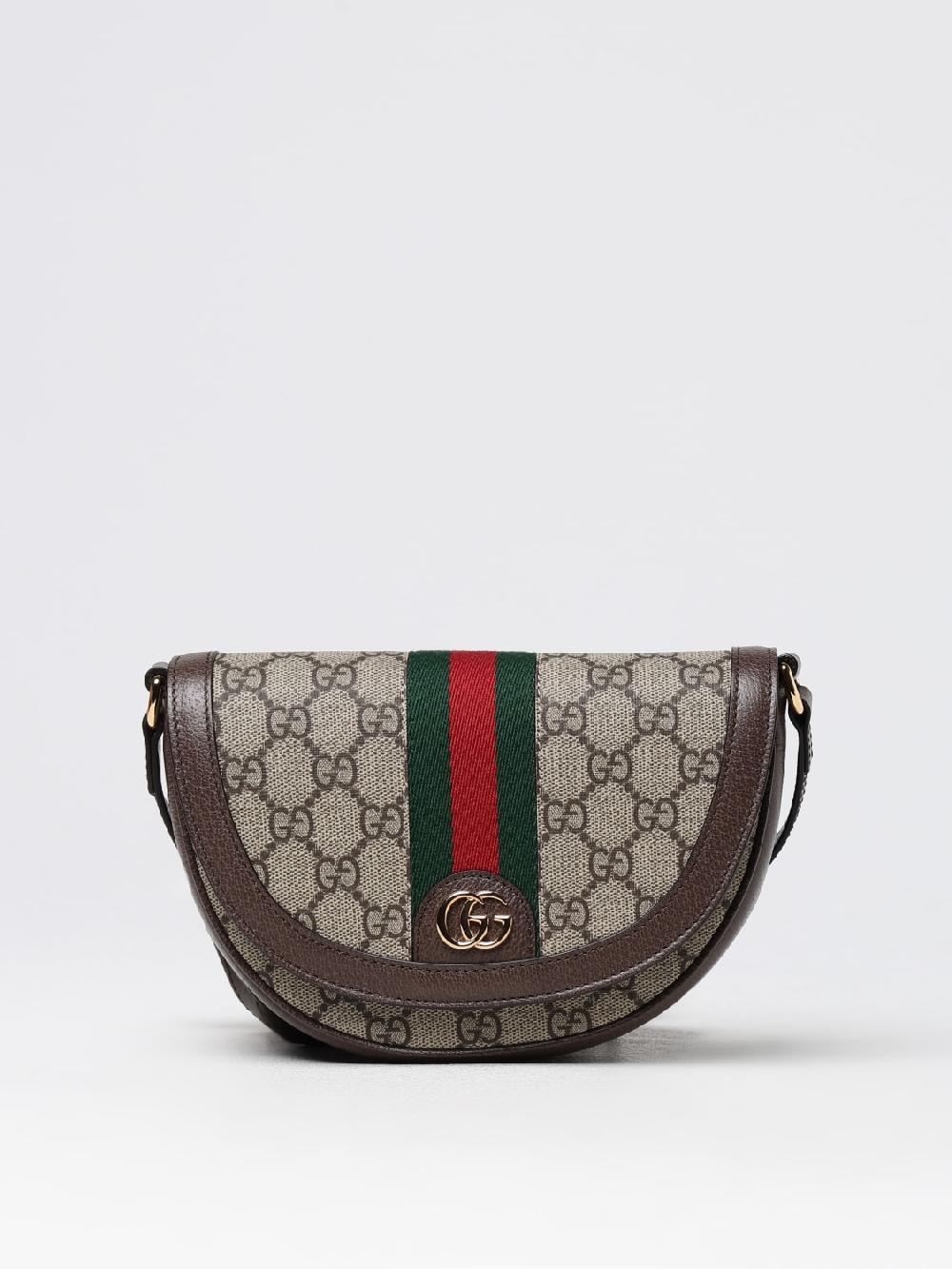 Giglio Borsa mini Ophidia Gucci in tessuto GG Supreme e pelle a grana