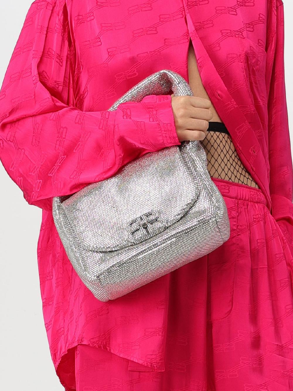 Giglio Borsa Monaco Balenciaga In Camoscio Con Strass All Over