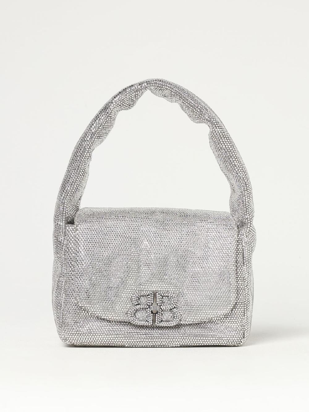 Giglio Borsa Monaco Balenciaga in camoscio con strass all over