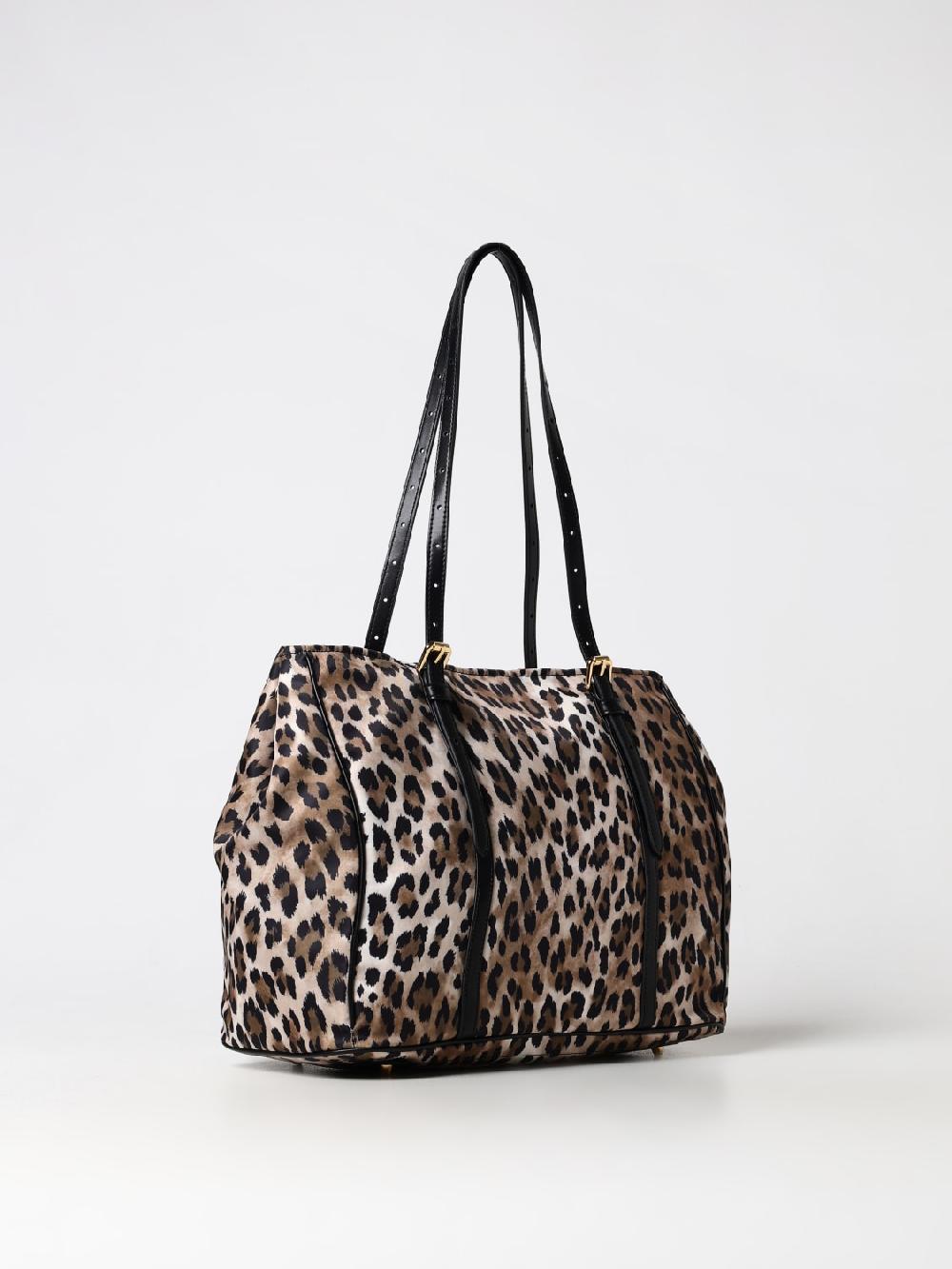 Giglio Borsa Moschino Couture In Nylon Stampa Animalier