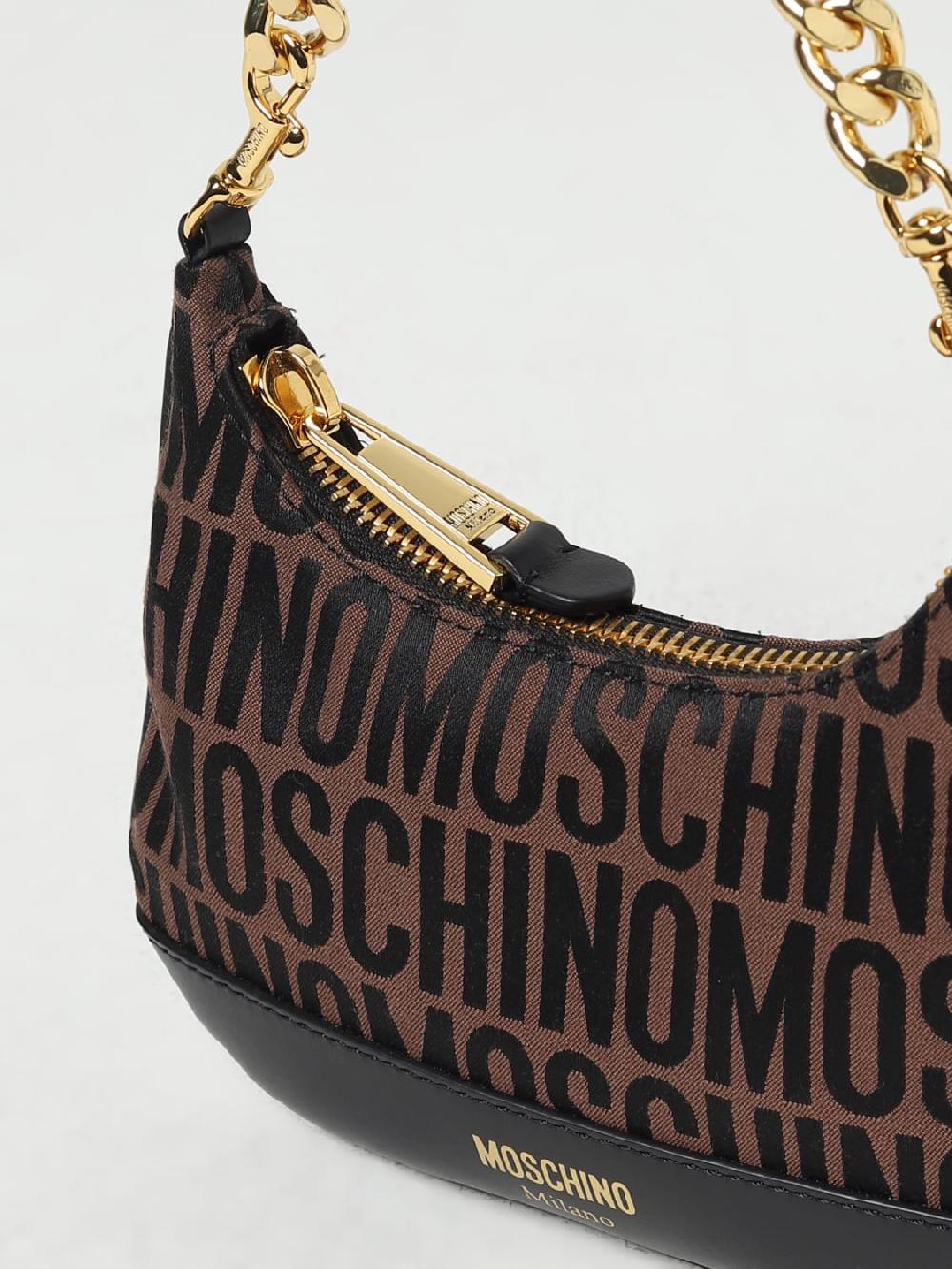 Giglio Borsa Moschino Couture In Tessuto Jacquard E Pelle