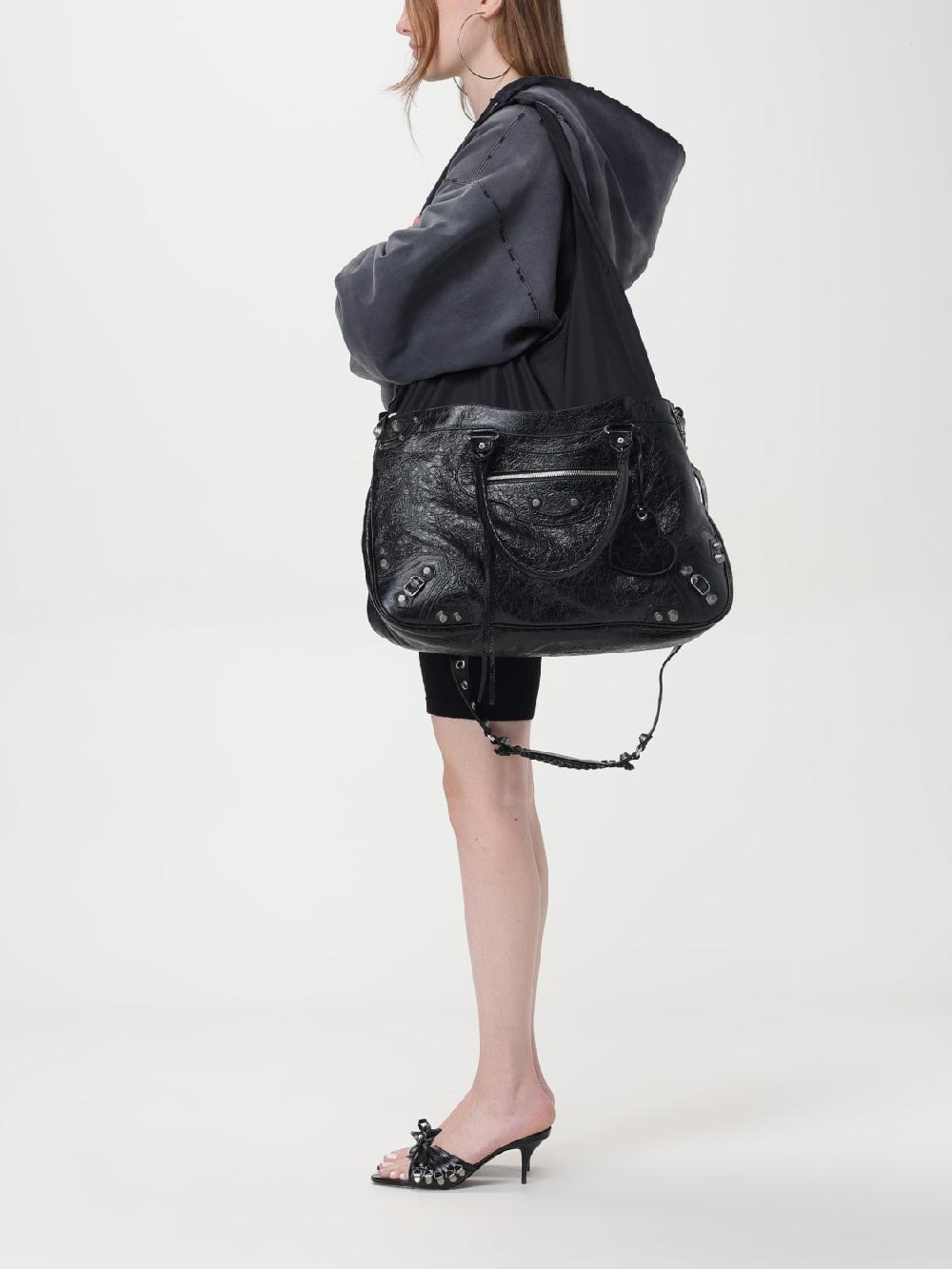 Giglio Borsa Neo Cagole XL Plus Balenciaga In Pelle Arena E Nylon