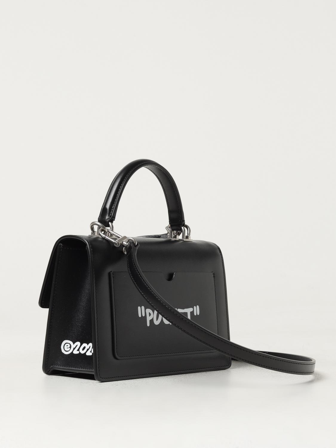Giglio Borsa Off-White In Pelle Con Stampa Graffiti